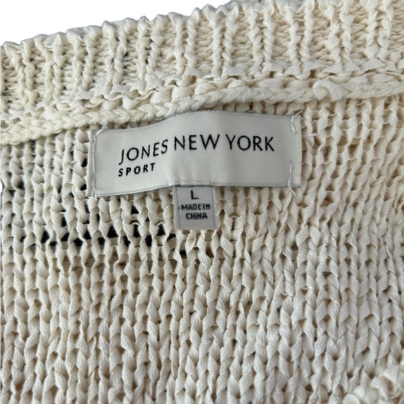 Jones New York Off-White Mesh Sweater • Size: L • Used - Picture 4 of 7